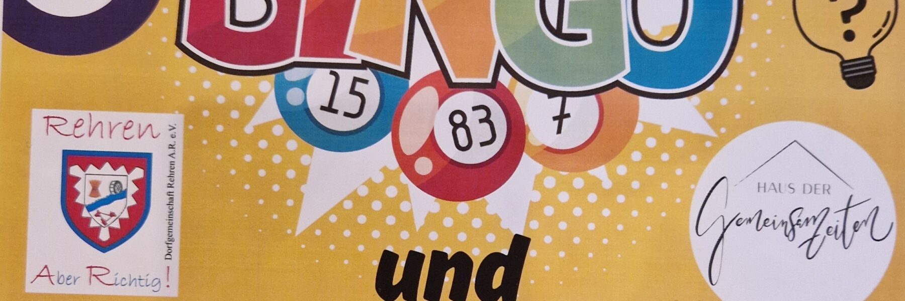 Bingo 26.06.2026 Beginn 18 Uhr
